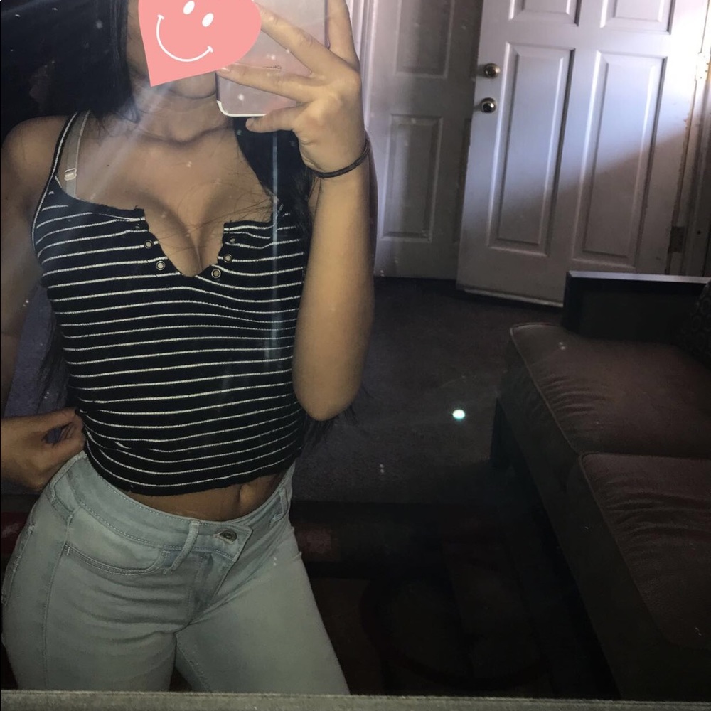 Striped crop top